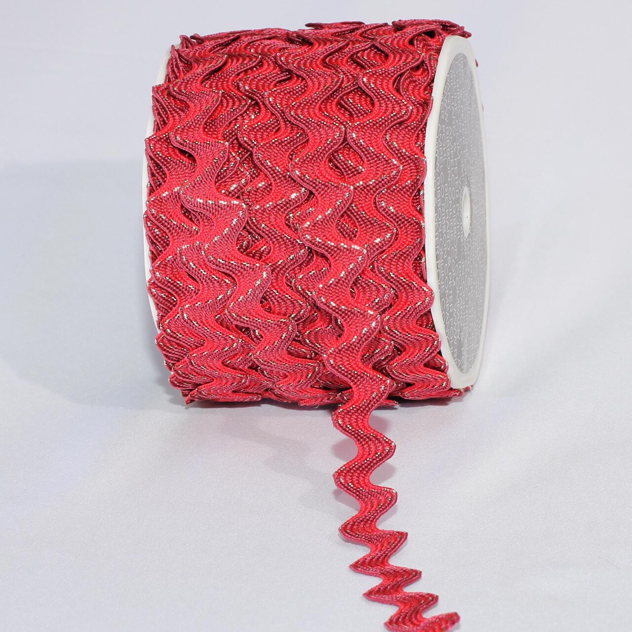 The Ribbon People Red and Gold Woven Edge Rick Rack Craft Ribbon 0.5" x 55 Yards